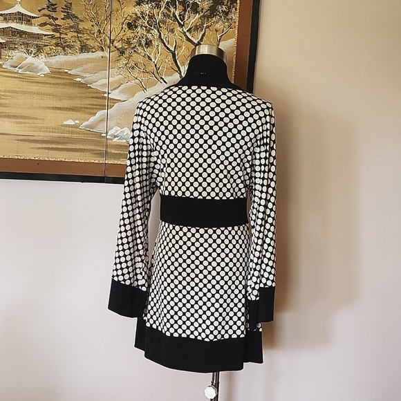 Polka Dot Tunic by j.t.b. black and white women's medium - Picture 5 of 6